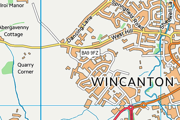 BA9 9FZ map - OS VectorMap District (Ordnance Survey)