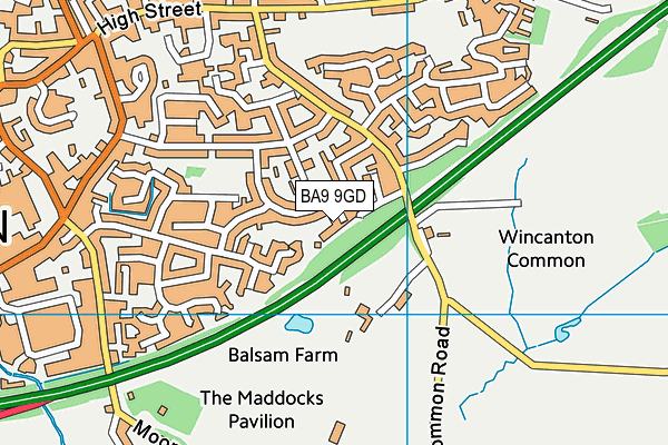 BA9 9GD map - OS VectorMap District (Ordnance Survey)