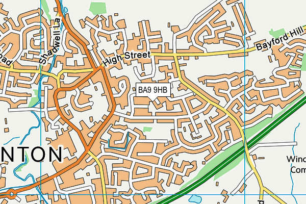 BA9 9HB map - OS VectorMap District (Ordnance Survey)