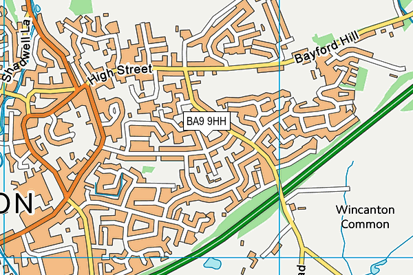 BA9 9HH map - OS VectorMap District (Ordnance Survey)