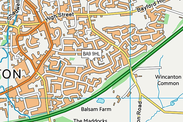 BA9 9HL map - OS VectorMap District (Ordnance Survey)