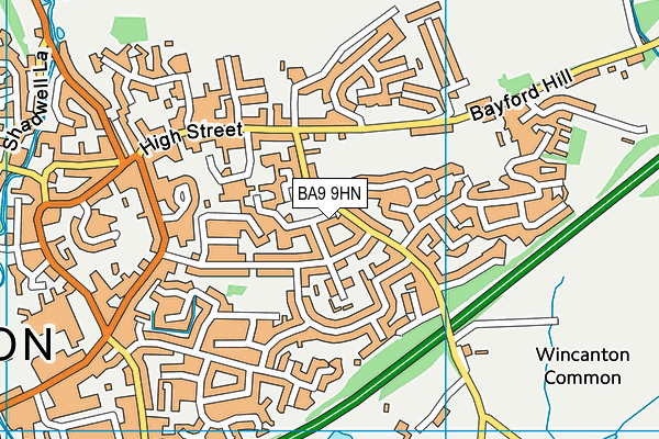 BA9 9HN map - OS VectorMap District (Ordnance Survey)