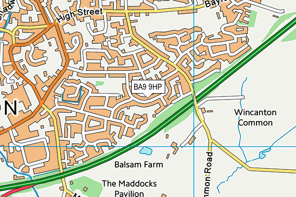 BA9 9HP map - OS VectorMap District (Ordnance Survey)