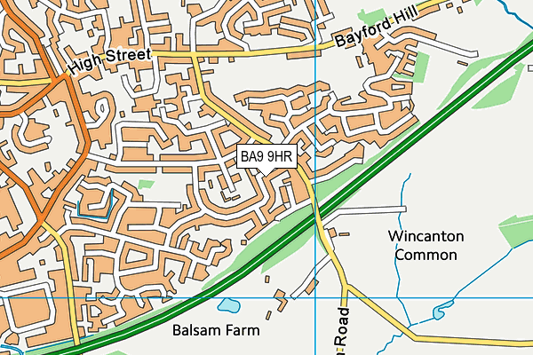 BA9 9HR map - OS VectorMap District (Ordnance Survey)