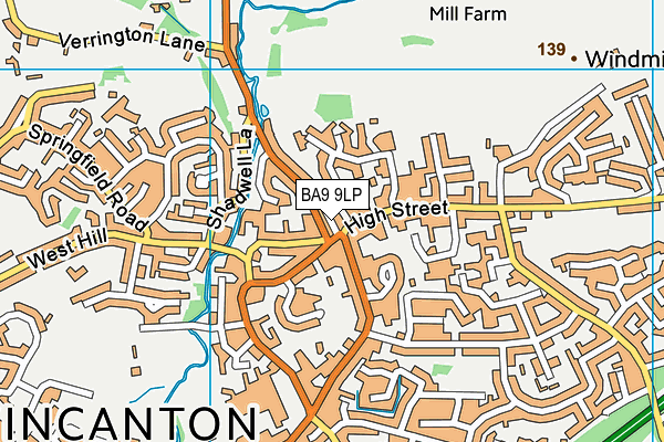 BA9 9LP map - OS VectorMap District (Ordnance Survey)