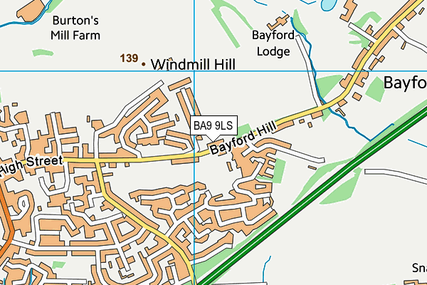 BA9 9LS map - OS VectorMap District (Ordnance Survey)