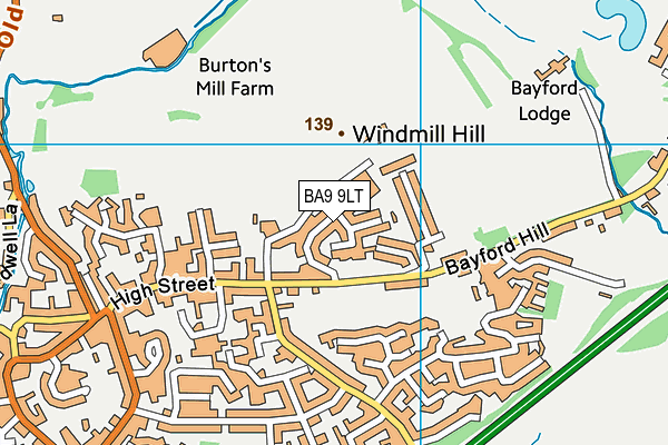 BA9 9LT map - OS VectorMap District (Ordnance Survey)
