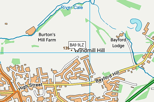 BA9 9LZ map - OS VectorMap District (Ordnance Survey)