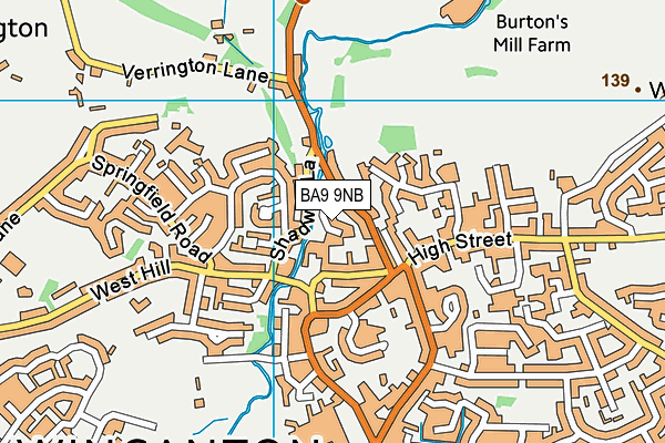 BA9 9NB map - OS VectorMap District (Ordnance Survey)