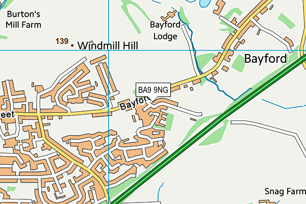 BA9 9NG map - OS VectorMap District (Ordnance Survey)