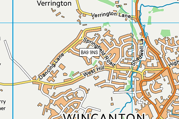 BA9 9NS map - OS VectorMap District (Ordnance Survey)
