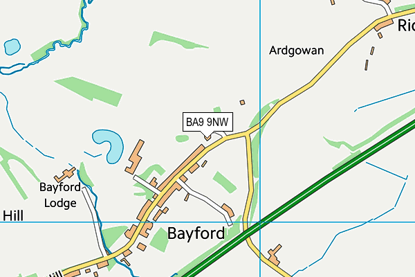 BA9 9NW map - OS VectorMap District (Ordnance Survey)