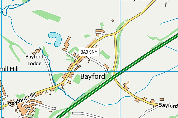 BA9 9NY map - OS VectorMap District (Ordnance Survey)