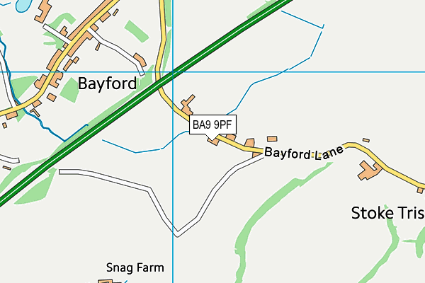 BA9 9PF map - OS VectorMap District (Ordnance Survey)