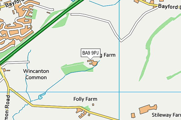 BA9 9PJ map - OS VectorMap District (Ordnance Survey)