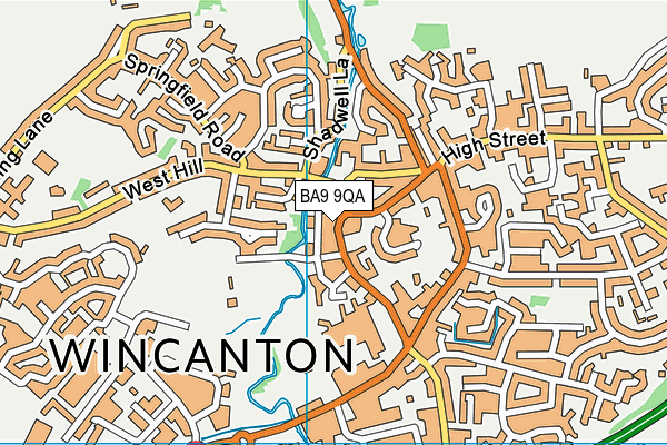 BA9 9QA map - OS VectorMap District (Ordnance Survey)