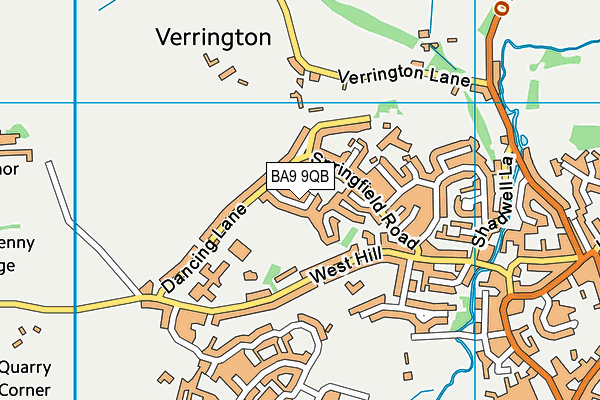 BA9 9QB map - OS VectorMap District (Ordnance Survey)