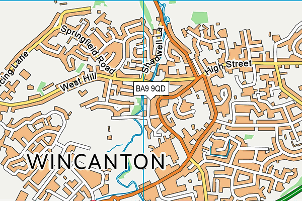 BA9 9QD map - OS VectorMap District (Ordnance Survey)