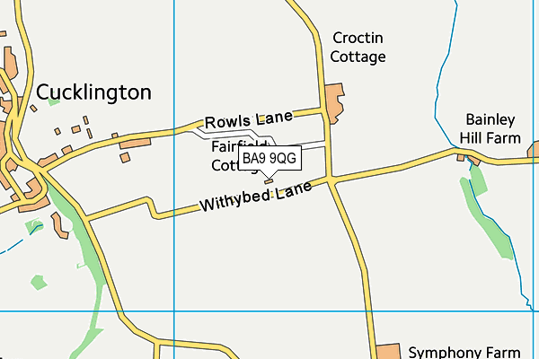 BA9 9QG map - OS VectorMap District (Ordnance Survey)