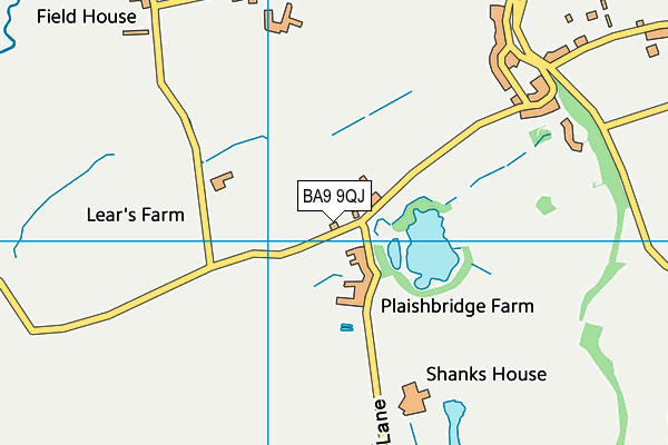 BA9 9QJ map - OS VectorMap District (Ordnance Survey)