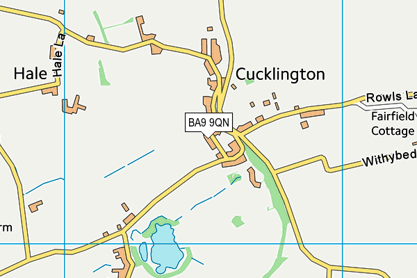 BA9 9QN map - OS VectorMap District (Ordnance Survey)