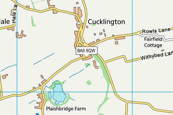 BA9 9QW map - OS VectorMap District (Ordnance Survey)