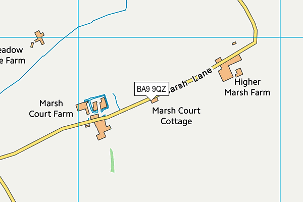 BA9 9QZ map - OS VectorMap District (Ordnance Survey)
