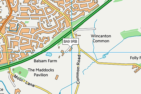 BA9 9RB map - OS VectorMap District (Ordnance Survey)