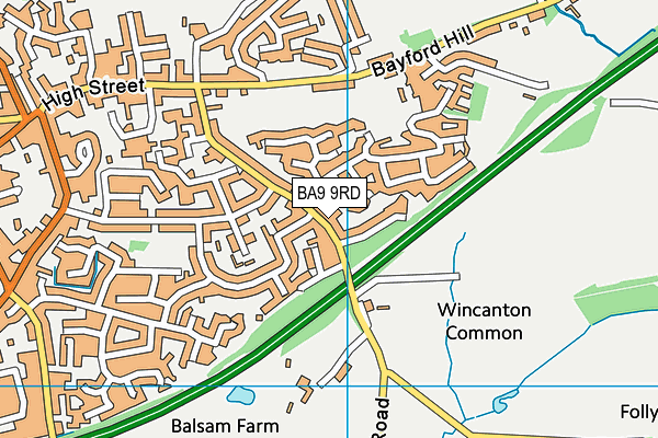 BA9 9RD map - OS VectorMap District (Ordnance Survey)