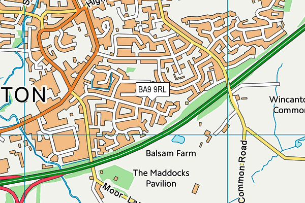 BA9 9RL map - OS VectorMap District (Ordnance Survey)