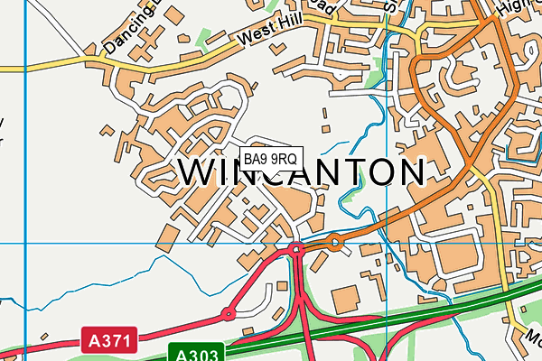 BA9 9RQ map - OS VectorMap District (Ordnance Survey)