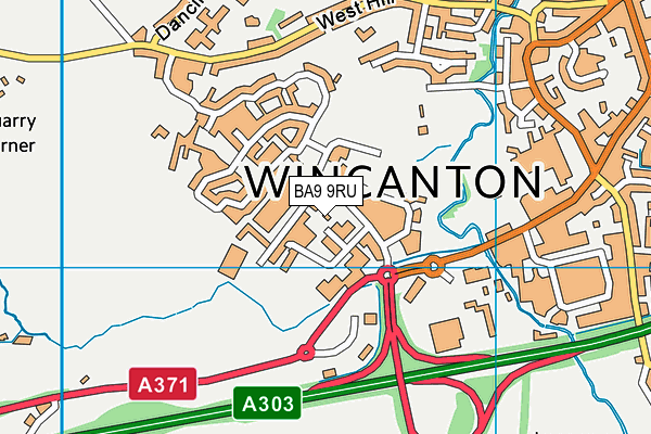 BA9 9RU map - OS VectorMap District (Ordnance Survey)