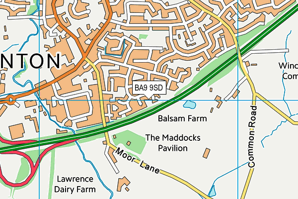 BA9 9SD map - OS VectorMap District (Ordnance Survey)