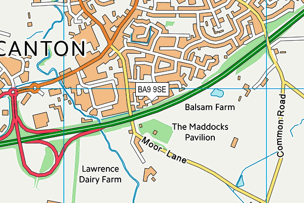 BA9 9SE map - OS VectorMap District (Ordnance Survey)