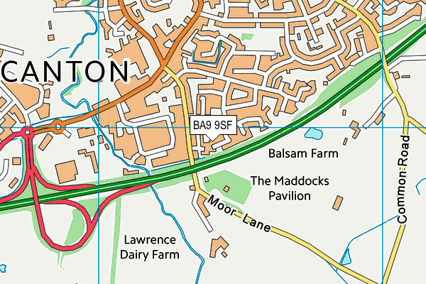 BA9 9SF map - OS VectorMap District (Ordnance Survey)