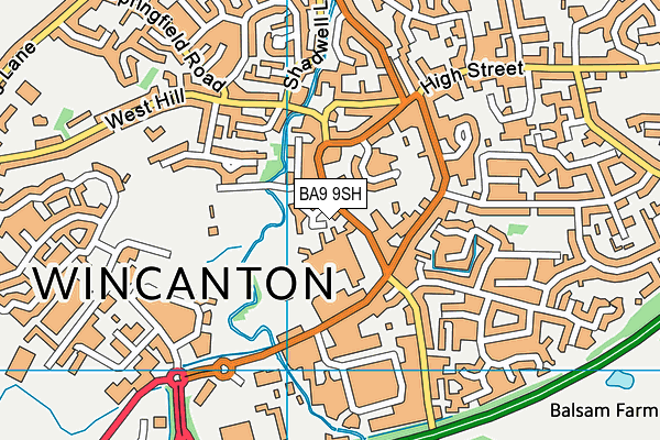 BA9 9SH map - OS VectorMap District (Ordnance Survey)