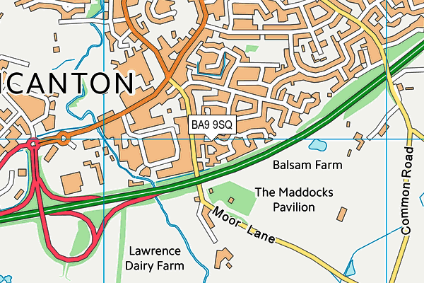 BA9 9SQ map - OS VectorMap District (Ordnance Survey)