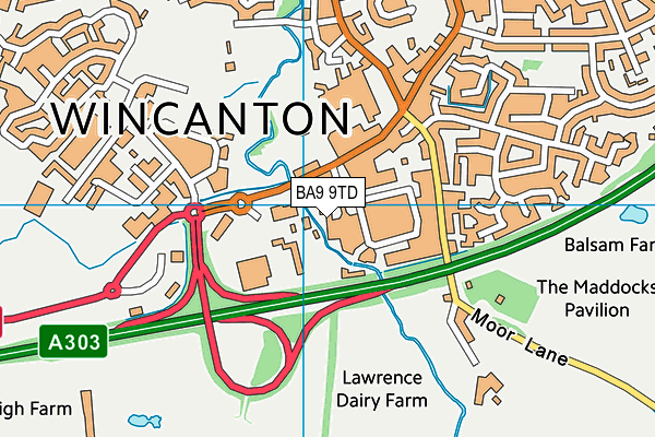 BA9 9TD map - OS VectorMap District (Ordnance Survey)