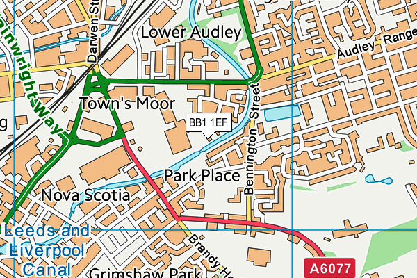 BB1 1EF map - OS VectorMap District (Ordnance Survey)