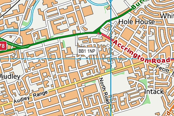 BB1 1NP map - OS VectorMap District (Ordnance Survey)