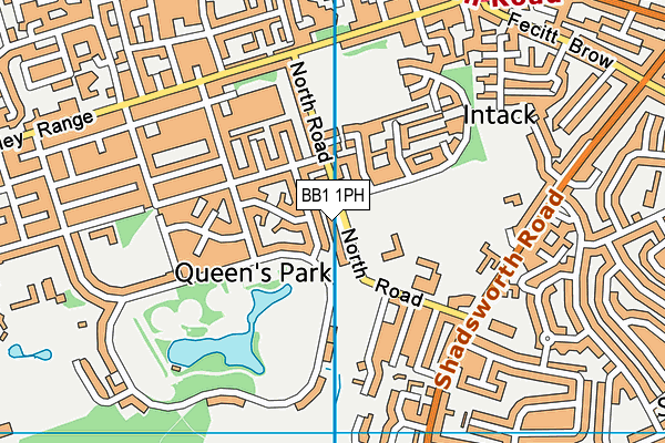 BB1 1PH map - OS VectorMap District (Ordnance Survey)