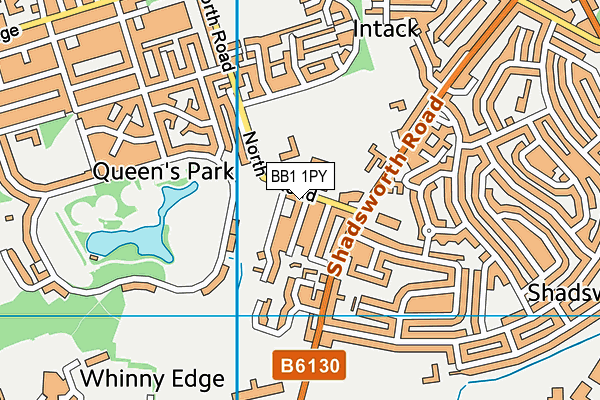 BB1 1PY map - OS VectorMap District (Ordnance Survey)