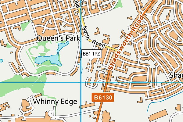 BB1 1PZ map - OS VectorMap District (Ordnance Survey)