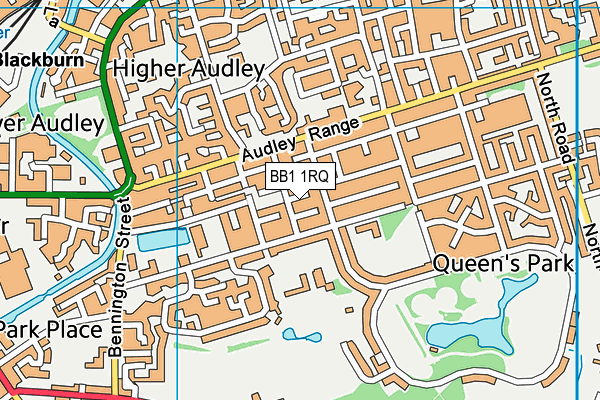 BB1 1RQ map - OS VectorMap District (Ordnance Survey)