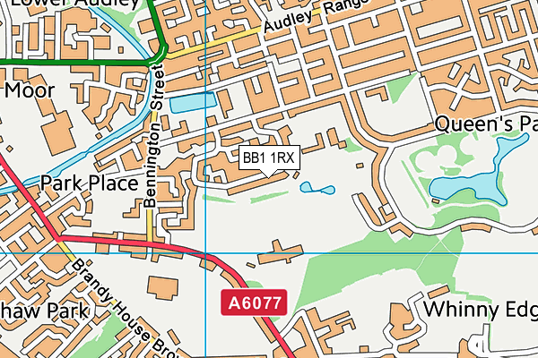 BB1 1RX map - OS VectorMap District (Ordnance Survey)