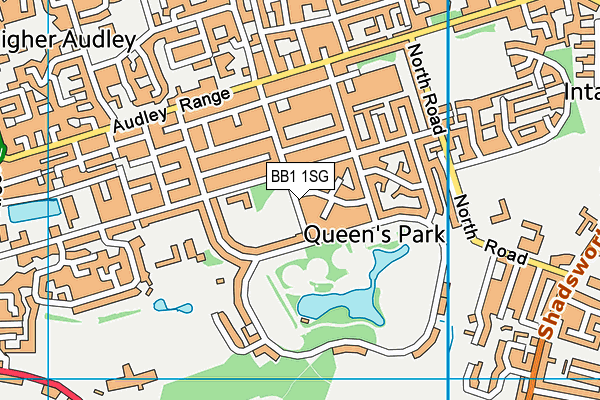 BB1 1SG map - OS VectorMap District (Ordnance Survey)