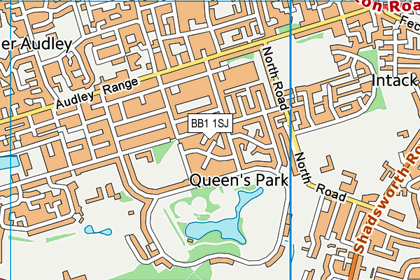 BB1 1SJ map - OS VectorMap District (Ordnance Survey)
