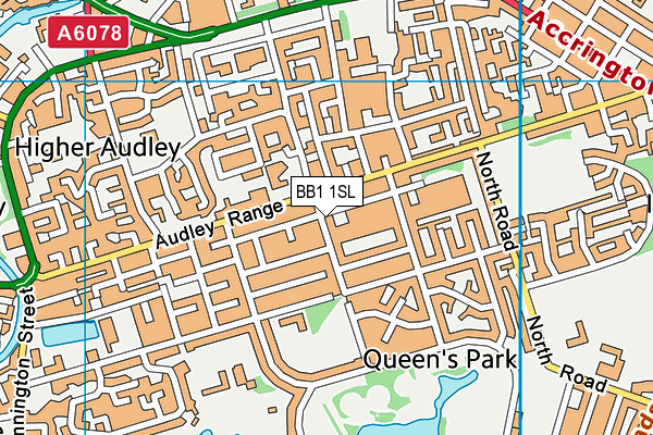 BB1 1SL map - OS VectorMap District (Ordnance Survey)