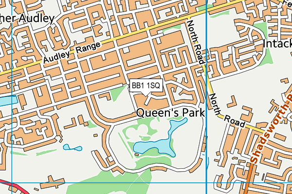 BB1 1SQ map - OS VectorMap District (Ordnance Survey)