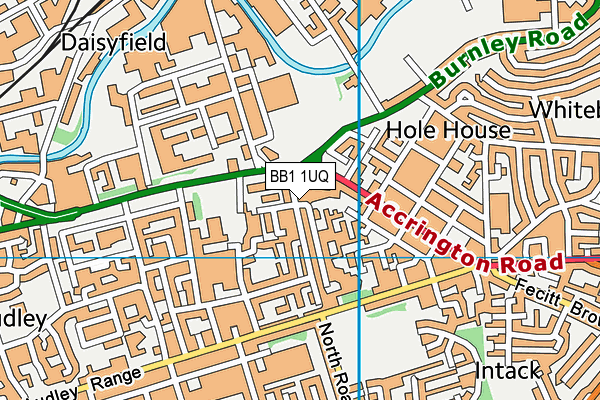 BB1 1UQ map - OS VectorMap District (Ordnance Survey)